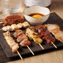 Assortment of 7 types of yakitori