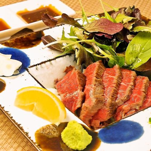 オリーブ和牛レア焼き