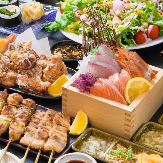 We offer a wide variety of recommended banquet courses where you can enjoy horse sashimi and yakitori!