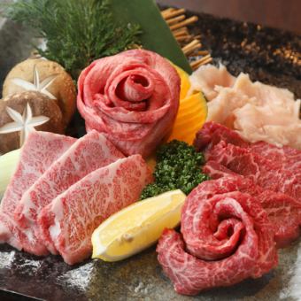 最受欢迎！以牛舌和高级日本牛肉为特色的【春季LAND套餐】附2小时无限畅饮通常5,500日元→4,800日元