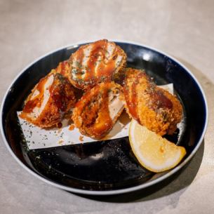 椎茸の肉詰めフライ