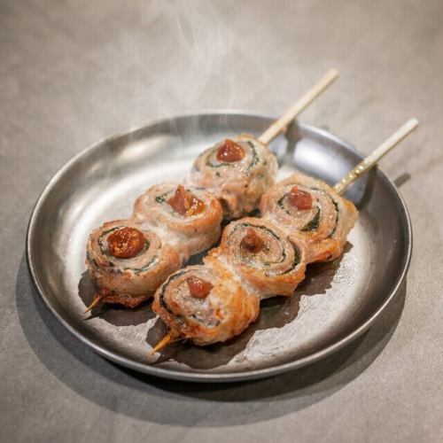 紫苏叶包裹的五花肉