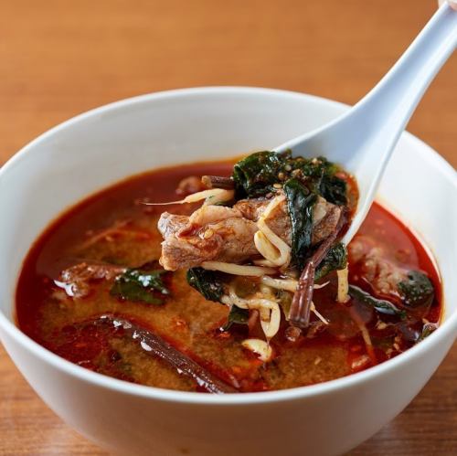 Yukgaejang soup with lots of ingredients
