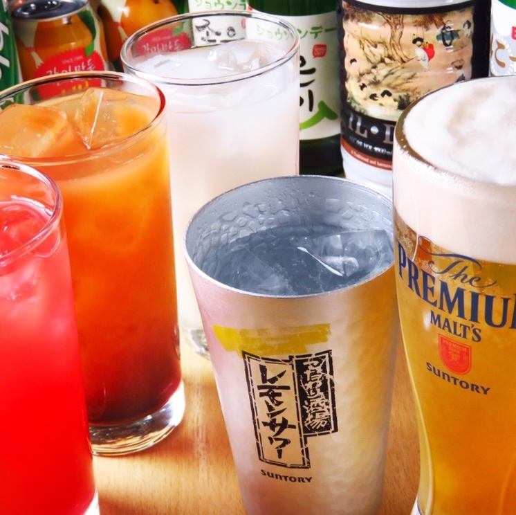 Enjoy all-you-can-drink for 2 hours for 2,200 yen with your favorite food.