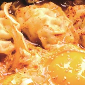 Sundubu jjigae with dumplings