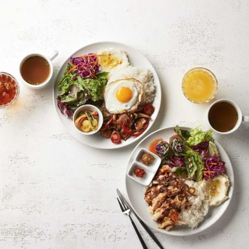 Plate lunch [One plate (main dish, salad, rice) + soup & drink bar]
