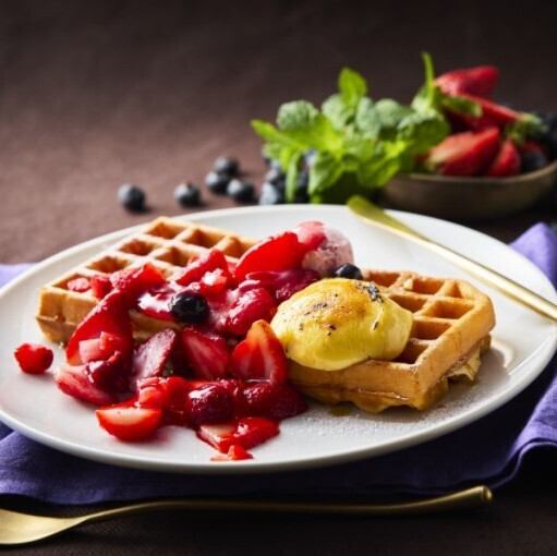 점포에서 구운 일품 와플