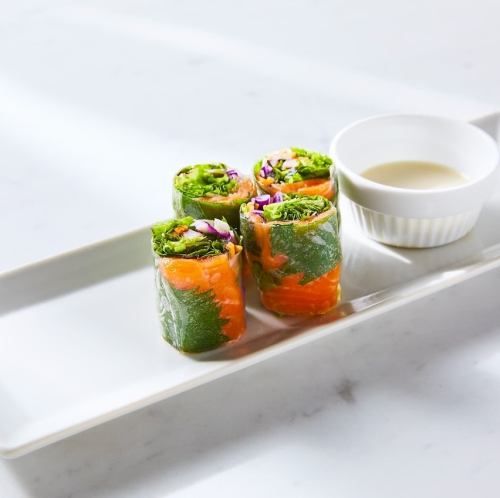 Salmon Spring Rolls / Prosciutto and Chicken Spring Rolls