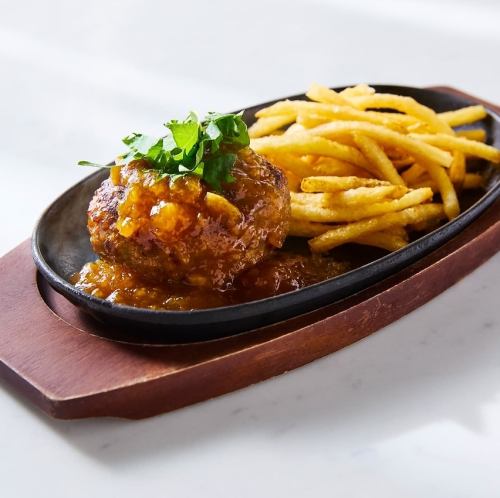 Japanese-style hamburger steak with grated daikon radish