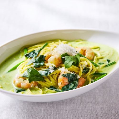 [Cream] Shrimp and spinach basil cream