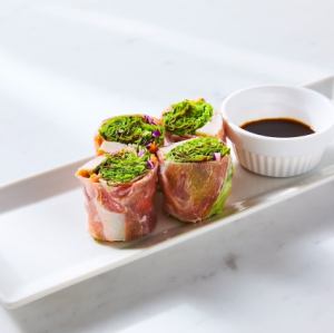 Prosciutto and Chicken Spring Rolls