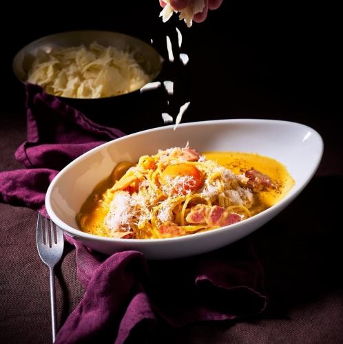 [Cream] Rich carbonara with three kinds of cheese