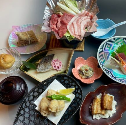 【忘新年会コース・120分飲放付】知多牛と知多豚のうま味噌鍋、あんこうの唐揚げ等9品7000円