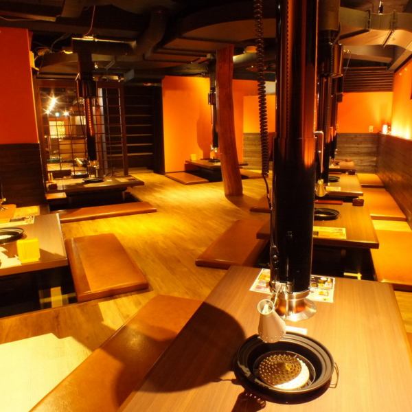 【Loose digging tatami mat ☆】 There are 36 seats in the spacious digging seat.It is safe even with children.Regardless of the small number of people and large number of people, please enjoy the meat party party ♪