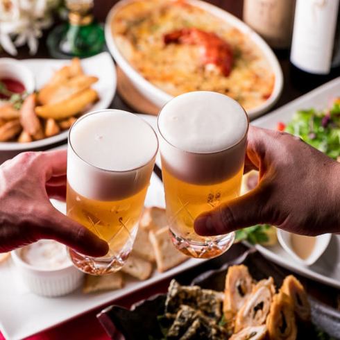 All-you-can-drink course from 2,980 JPY