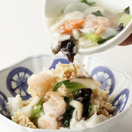 海鮮たっぷりあんかけおこげ(3枚)