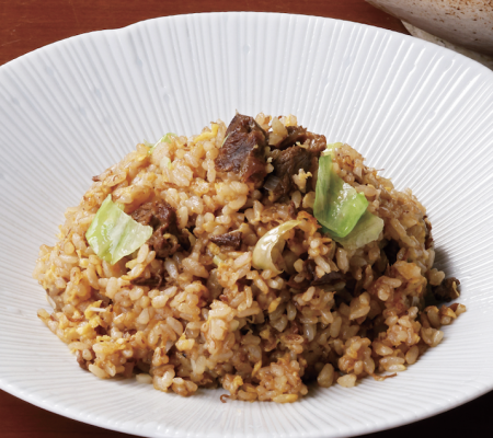 黒毛和牛すじ肉のチャーハン