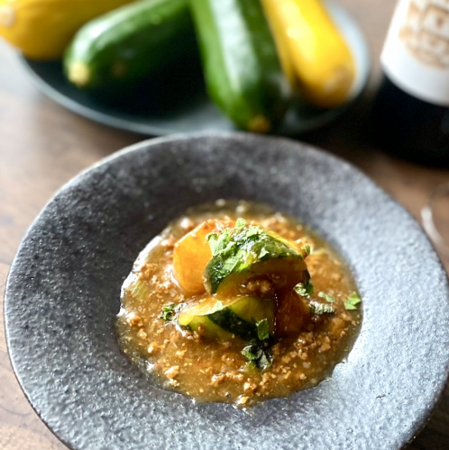 Made with zucchini from a local farm! 'Mapo Zucchini'