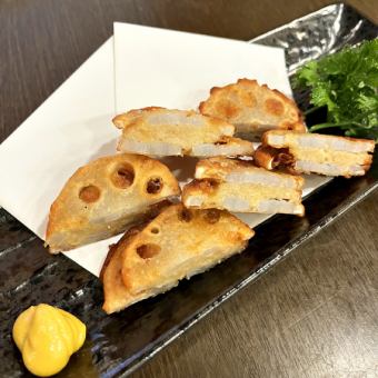 れんこんの挟み揚げ