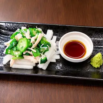 山芋と鶏ささみとオクラ(だしわさび)