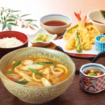 Curry udon tempura set meal