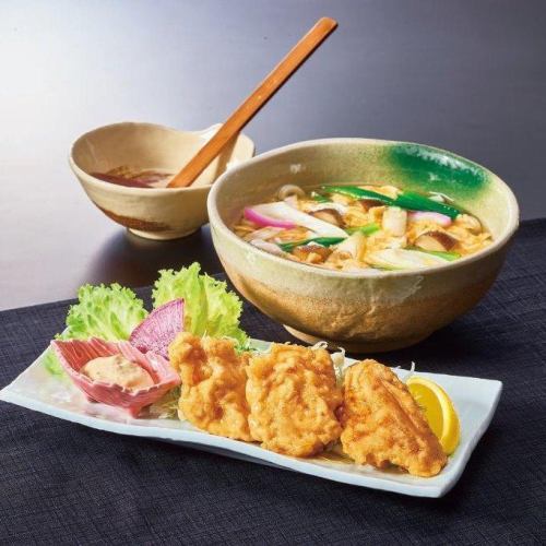 Gomoku udon pure Japanese chicken Nanban set
