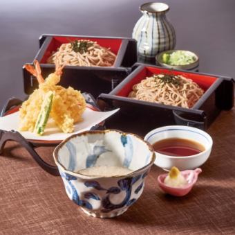 天ぷら とろろ汁ざるそば