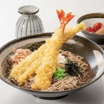 大海老と真あなごの梅おろしそば