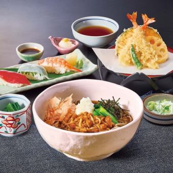 なめこおろしそば寿司和膳