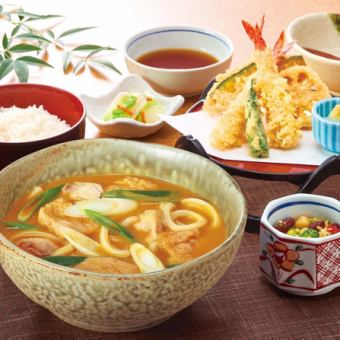 カレーうどん天ぷら定食