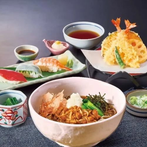 なめこおろしそば寿司和膳