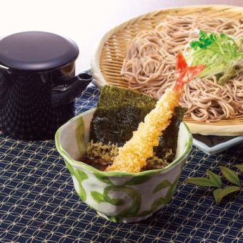 大海老天得盛つけそば