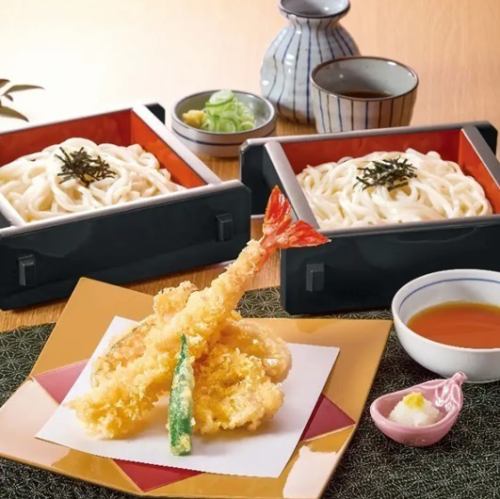 大海老天ざるうどん