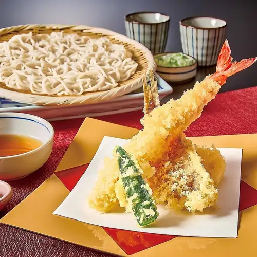 Large shrimp tempura soba
