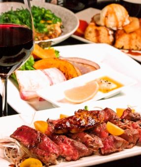 ■2時間飲み放題付■≪絶品和牛ステーキ フォアグラ乗せ付≫贅沢コース 全8品 5500円(税込)