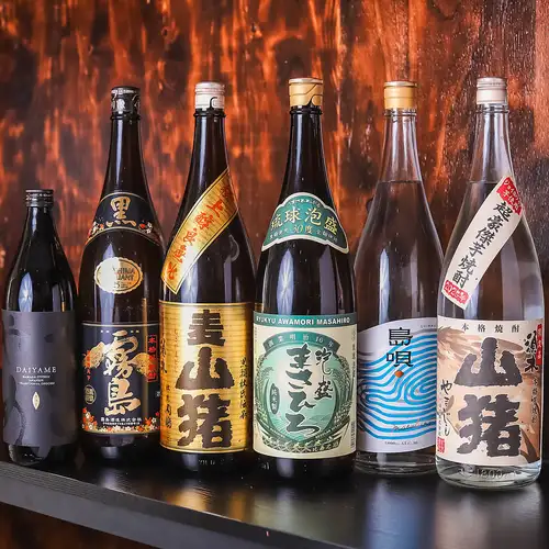 様々な焼酎も取り揃えております!