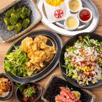 【コスパ最強】お手軽に堪能!本気唐揚げや塩ユッケ盛り寿司も可●2h飲み放付◆宴コース3999円⇒