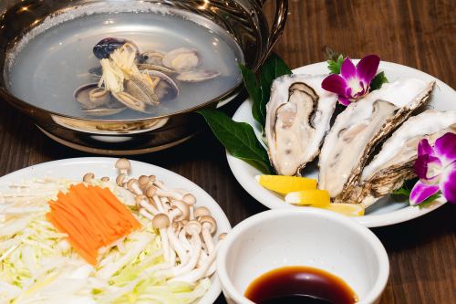 AZUMASI's new specialty "oyster shabu" 120 minutes all-you-can-drink course