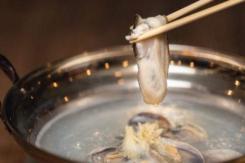 New specialty: oyster shabu-shabu!
