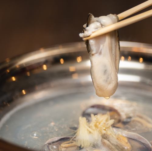 Akkeshi oyster shabu-shabu (1 set)