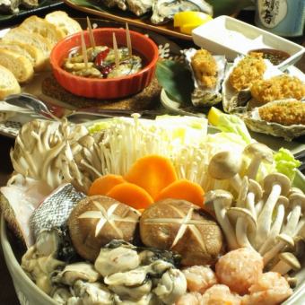 [Oyster hotpot course] All 6 oyster dishes★120 minutes of all-you-can-drink including draft beer