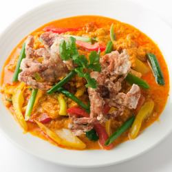 カニと玉子のカレー炒め