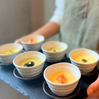 [Only for reservations after 9pm] Enjoy seasonal chawanmushi and sake that you won't find anywhere else 2500 yen (tax included)