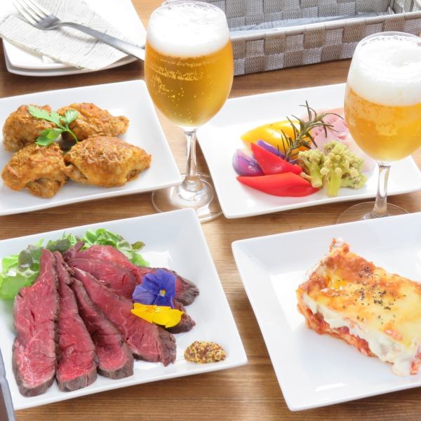 A popular deli plate with a variety of choices! You can choose from 2 types such as lasagna and roast beef.1078 jpy