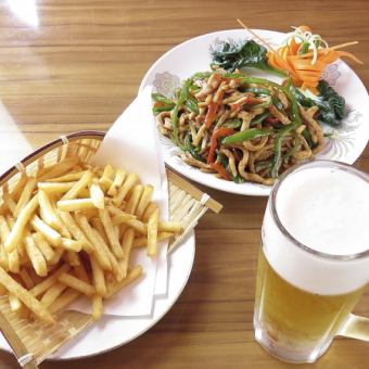 Danzen deals! ◆Thank you for your hard work set ◆1 drink and 2 dishes for 1408 yen (tax included)!