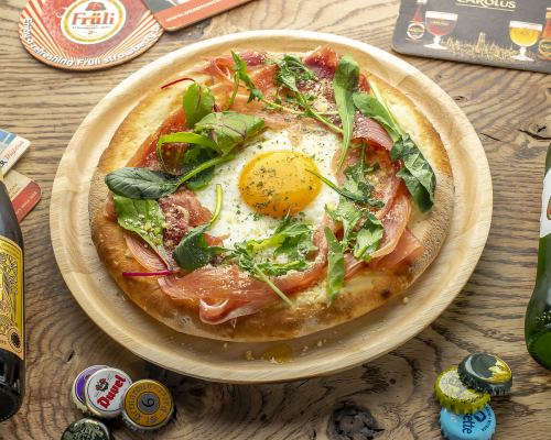 [TAKE OUT] ☆ Takeaway! Prosciutto and soft-boiled egg pizza ☆
