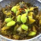 高菜と枝豆の和え物