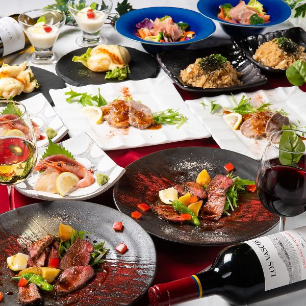 料理人が仕込みから手掛ける本格料理の1次会プランは、飲み放題（生ビール付）+コース料理+室料込みのお得なセットプラン♪そのままでご延長やルームを変えての2次会までできちゃうからお店の移動がなくて楽チン♪お手軽プランは120分☆本格・贅沢の各プランは150分♪