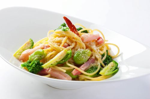 季節野菜のペペロンチーノ