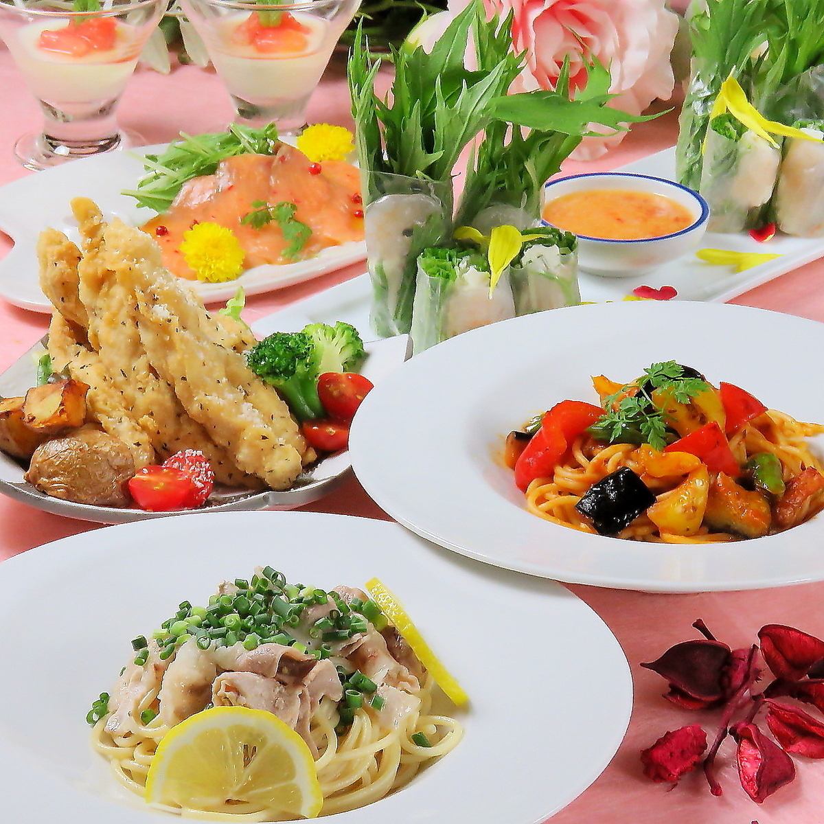 A generous 180-minute girls' get-together plan! 5 dishes and all-you-can-drink for just 4,000 yen!